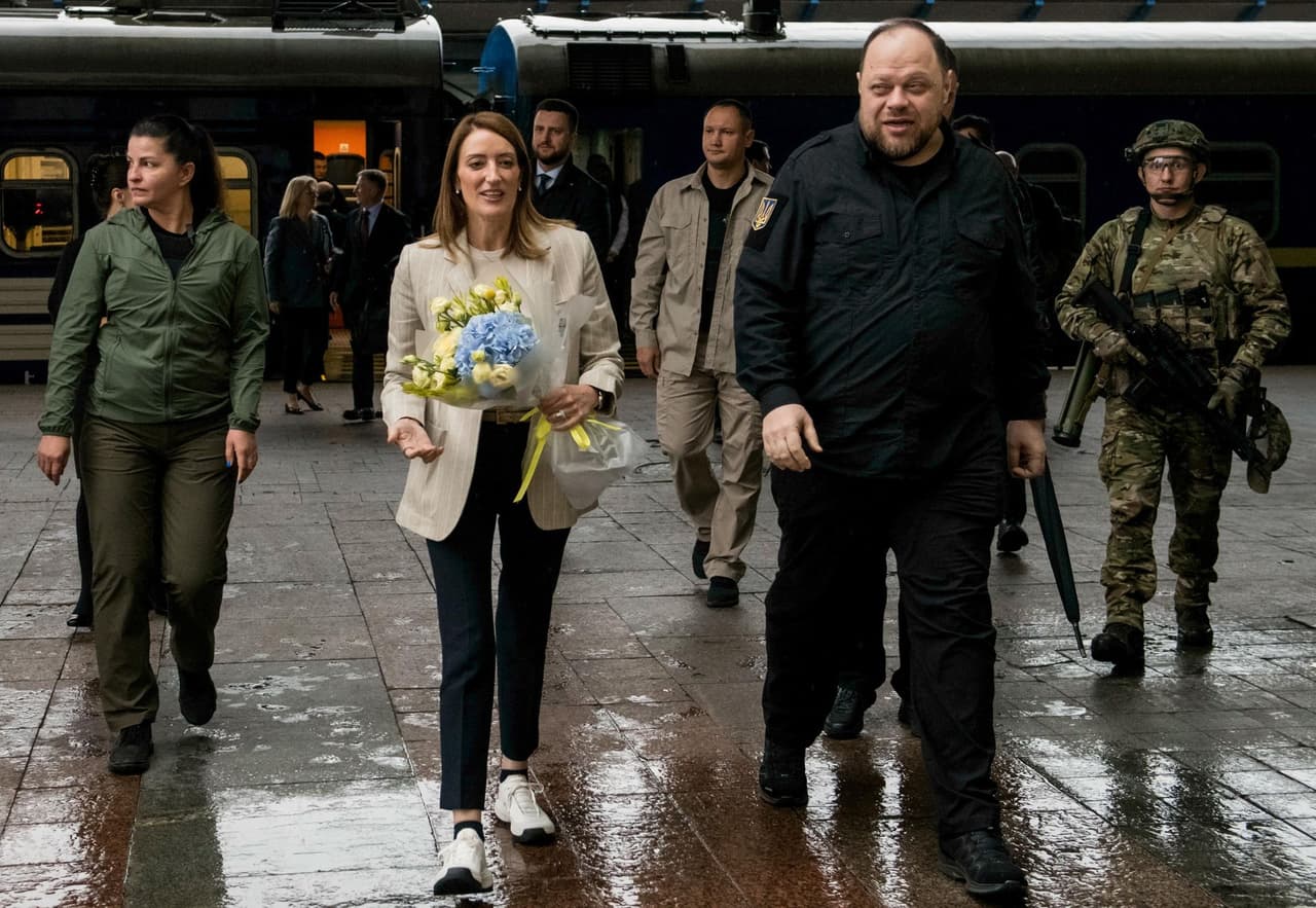 European Parliament head visits Ukraine, announces permanent office in Kyiv