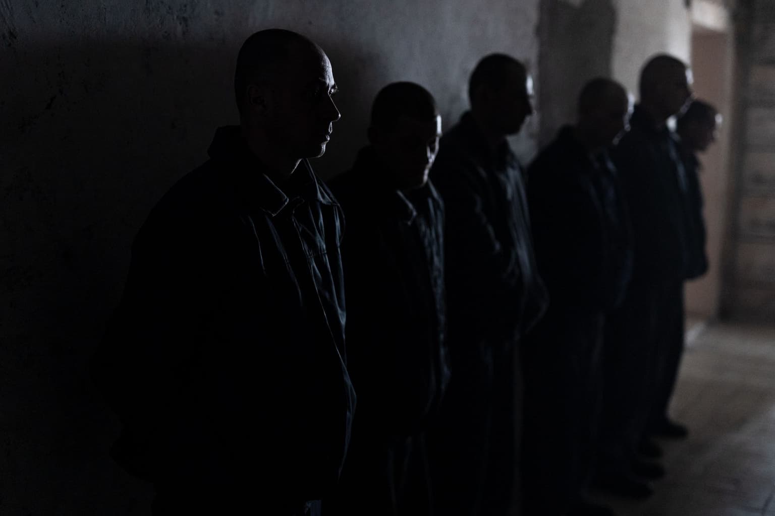 Russian prisoners of war in a Ukrainian prison in western Ukraine on April 18, 2023, amid Russia’s invasion of Ukraine. 