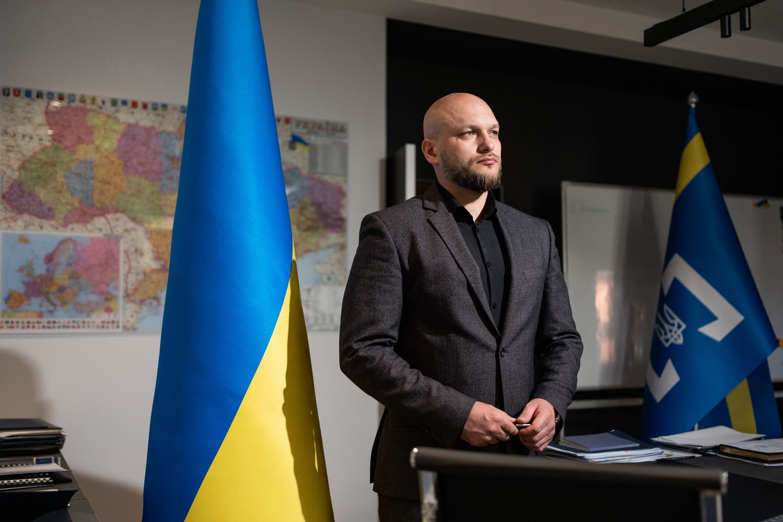 Oleksandr Tsyvinskyi, the Director of the Bureau of Economic Security of Ukraine in Kyiv, Ukraine, on Sept. 9, 2025.