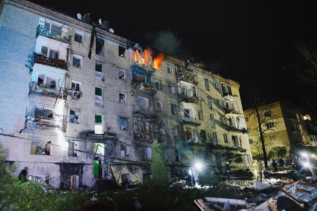 Russian missile strike kills 1, injures 10 in Kharkiv Oblast