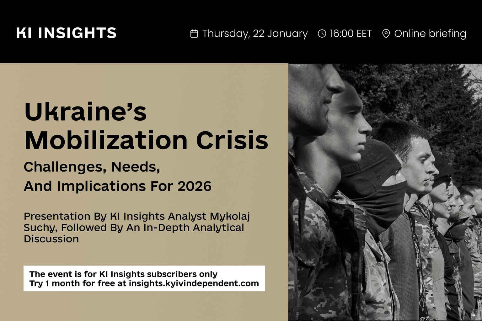 Ukraine’s Mobilization Crisis: challenges, needs, and implications for 2026 — Next KI Insights Monthly Briefing