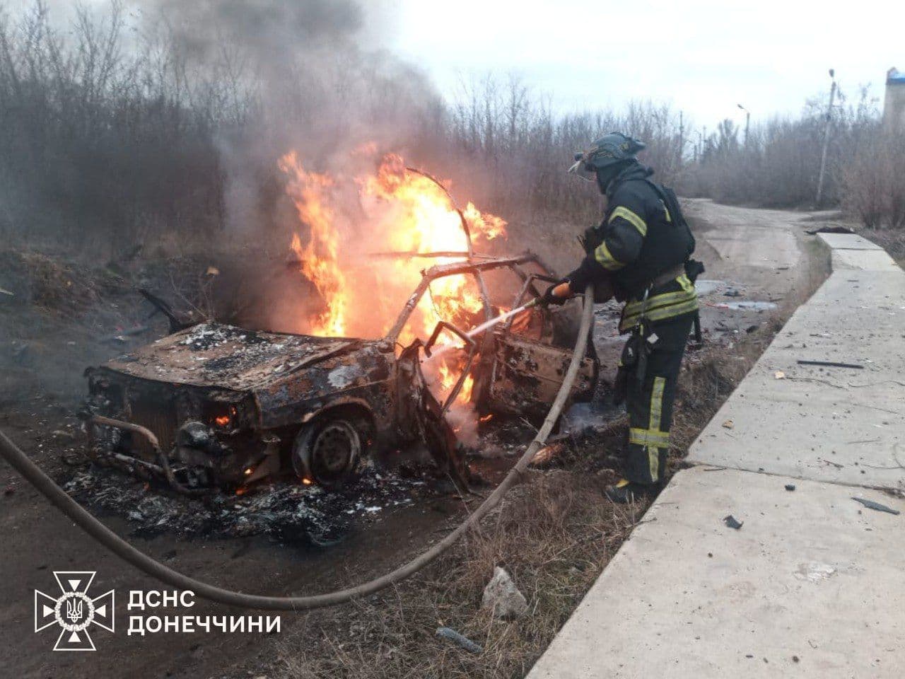 Russian drone strike on civilian car kills 3 energy workers in Donetsk Oblast