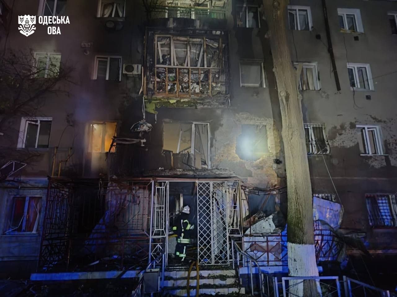 Russian attack damages infrastructure in Odesa Oblast and Kharkiv