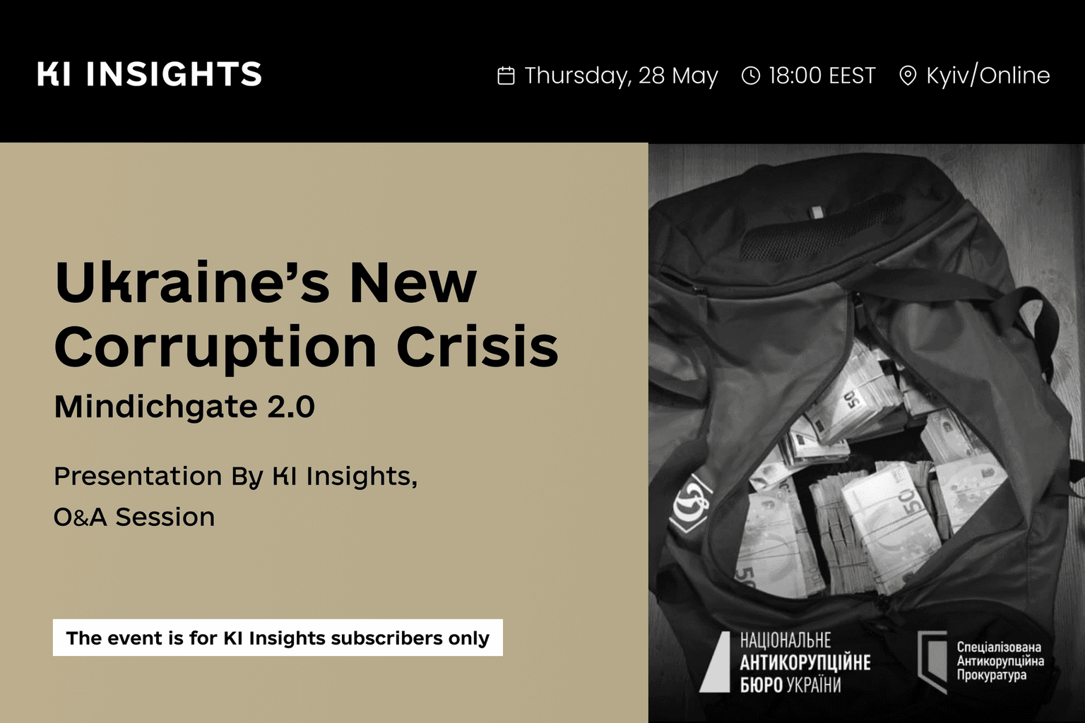 Understanding Ukraine's new corruption crisis — next KI Insights monthly briefing