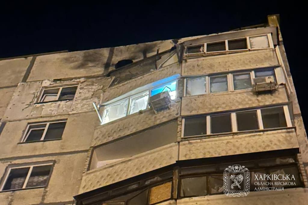 Russian drone strikes apartment building in Kharkiv less than 24 hours ...