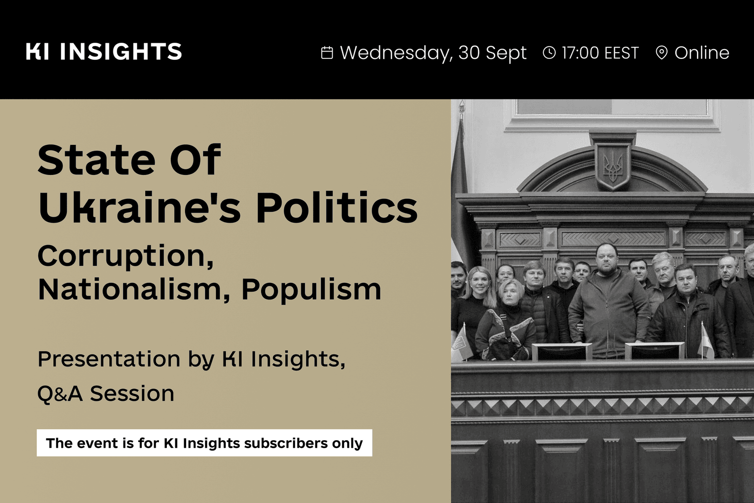 State of Ukraine's politics – KI Insights monthly briefing