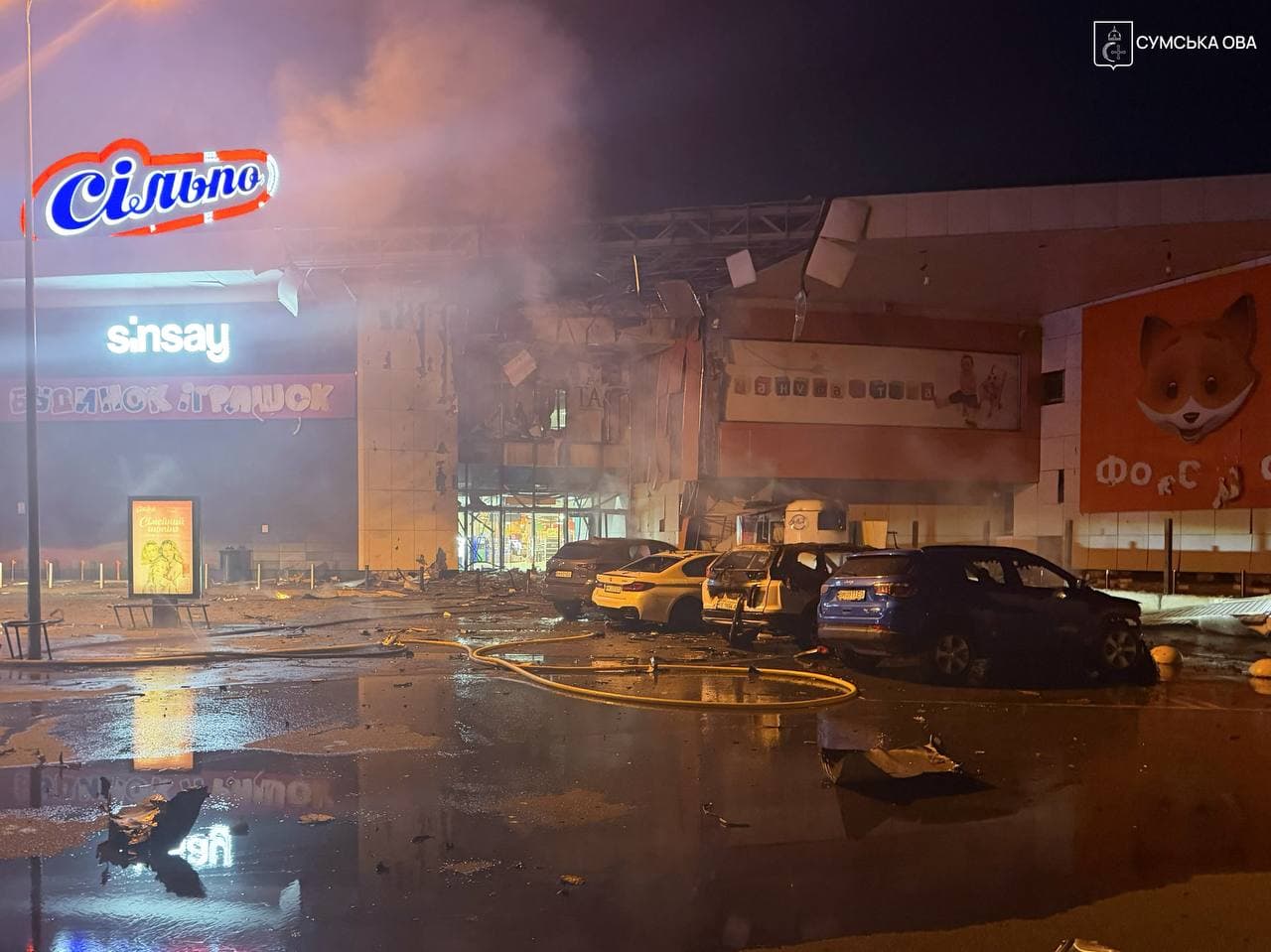 Deadly Russian drone strike targets Sumy shopping center, killing 2, injuring 20, including 3 children