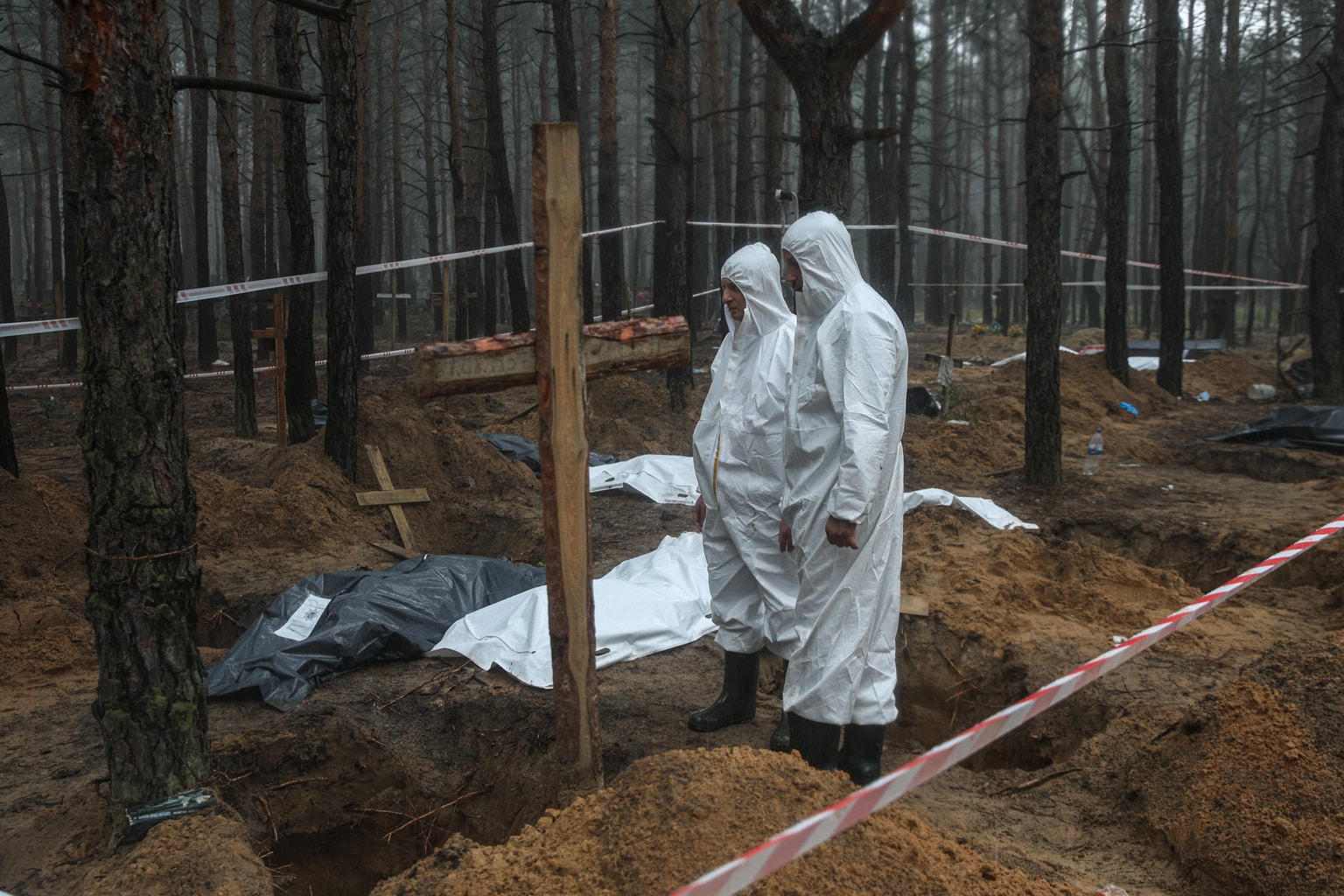 Ukraine war latest: Mounting evidence of Russian war crimes found in liberated Kharkiv Oblast