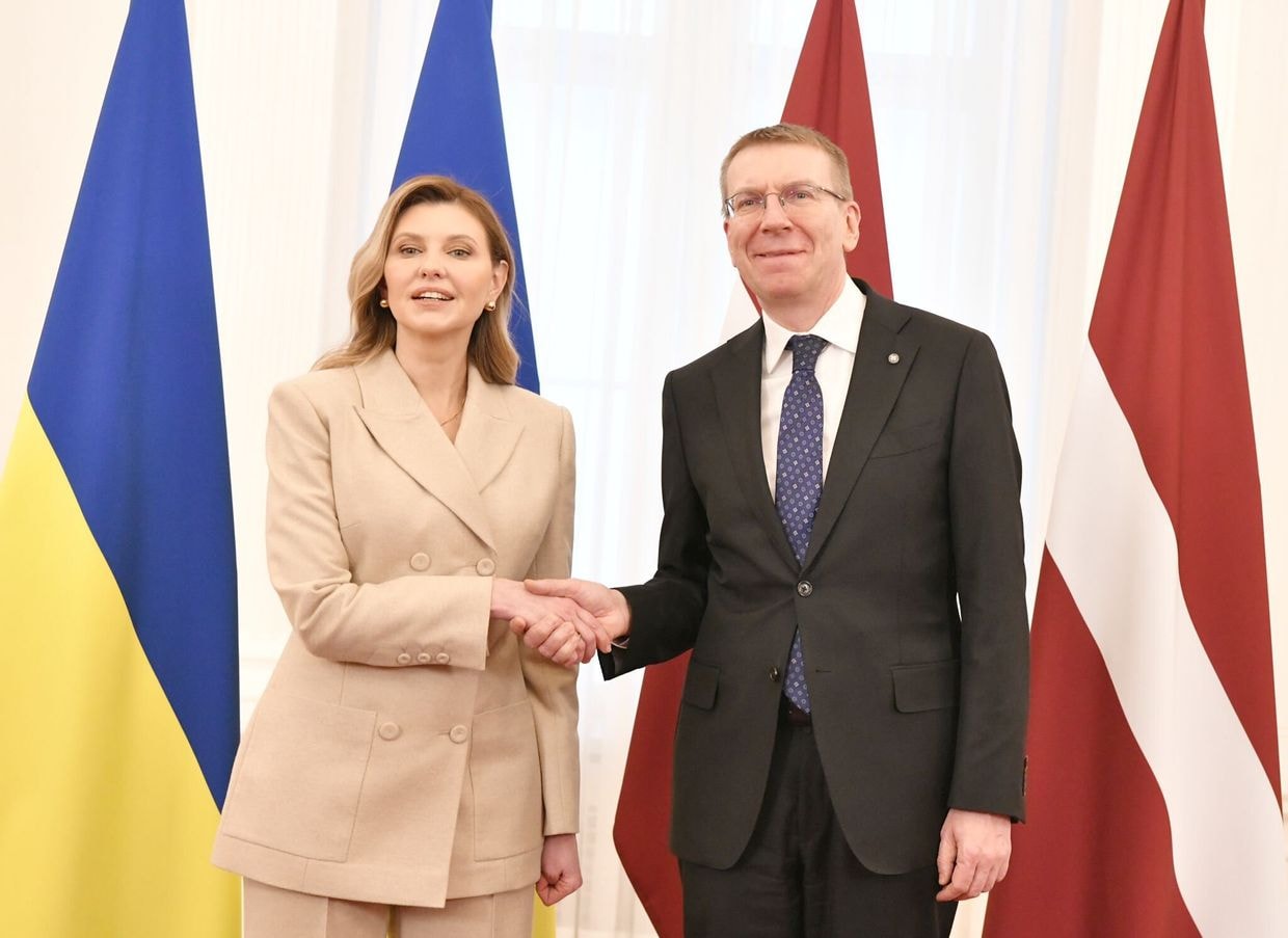 First Lady Zelenska arrives in Latvia