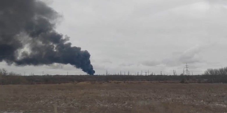 Media: Explosions, fire reported in Russian-occupied Makiivka