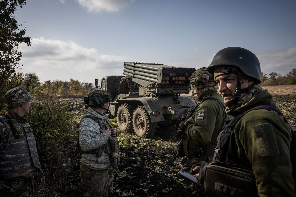 Soldiers from Ukraine's 59th Brigade.