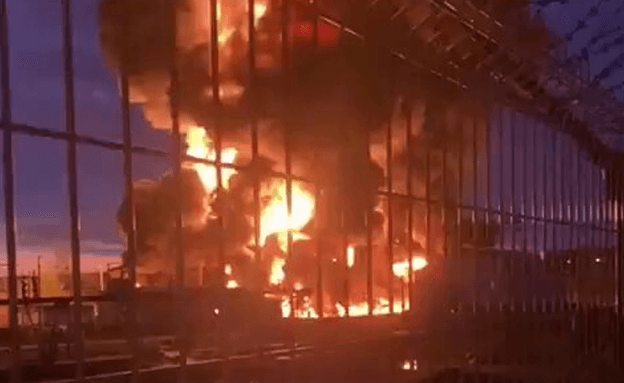 Drone attack allegedly causes fire at energy facility in Russia's Smolensk Oblast