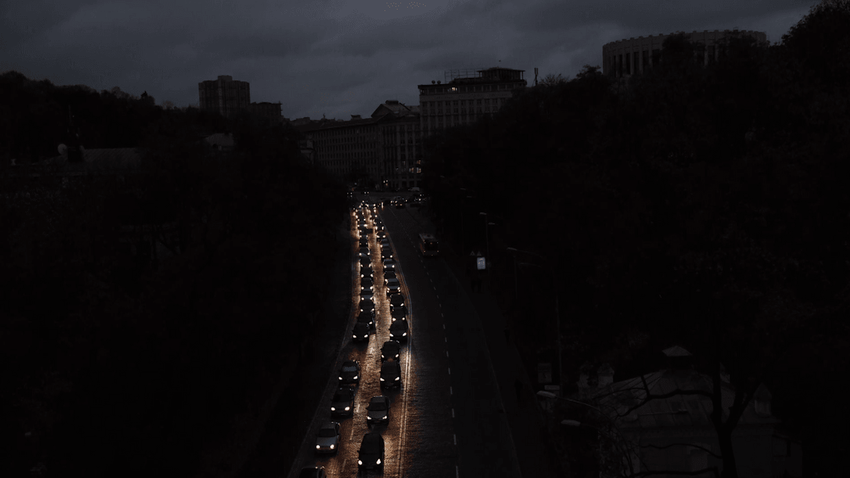 Life in wartime Kyiv with blackouts