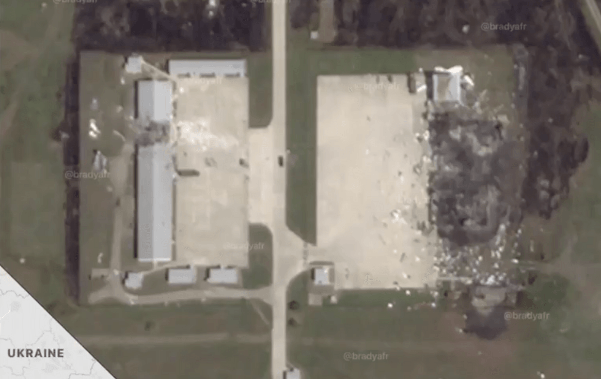 Satellite images show Russia's Shahed warehouse destruction