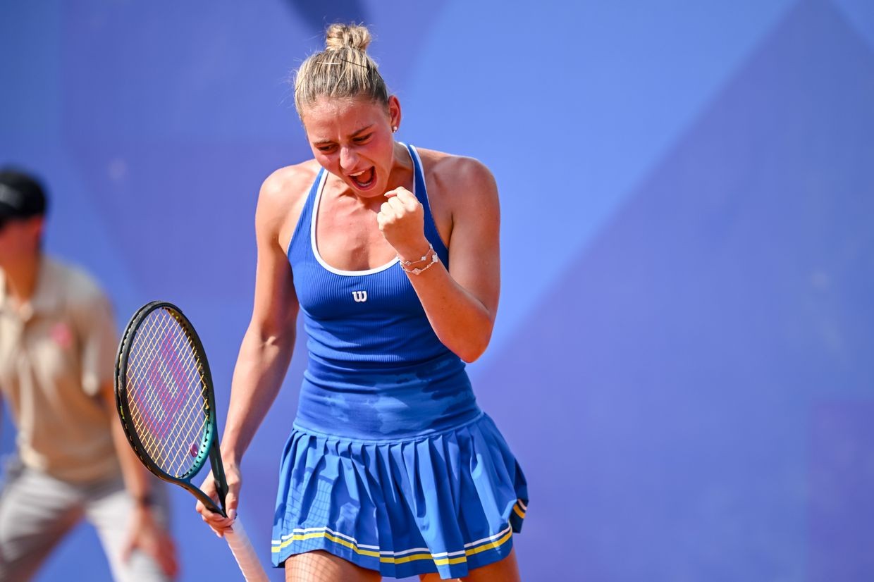 Ukraine's Marta Kostiuk reaches Olympic tennis quarter-finals, but heartbreak for Elina Svitolina