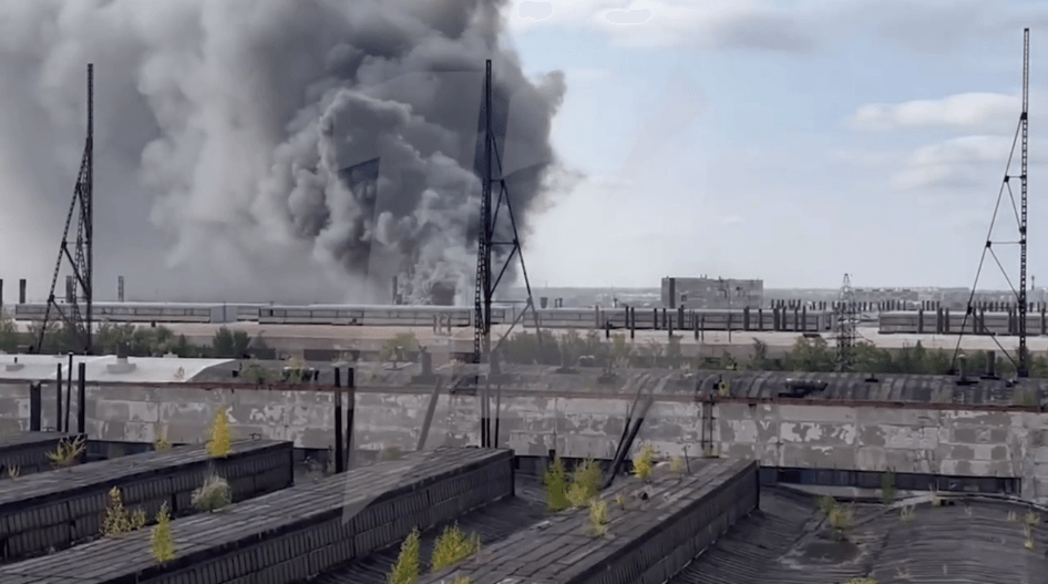 Russian tank manufacturing plant catches fire in Omsk