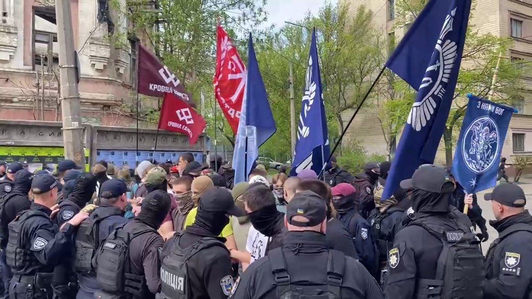 Police clash with far-right protesters at LGBTQ+ film festival in Kyiv