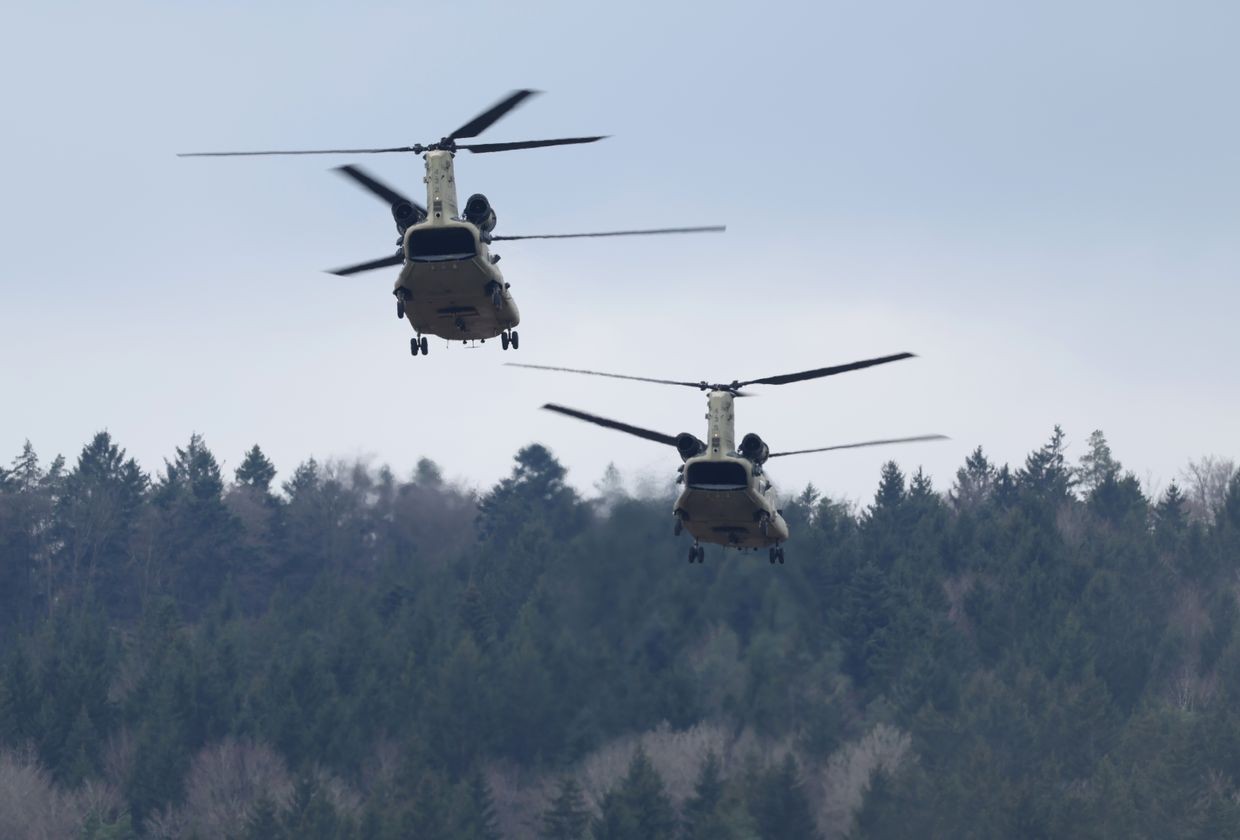 Lithuanian border guards deploy helicopter to monitor Russian transit trains