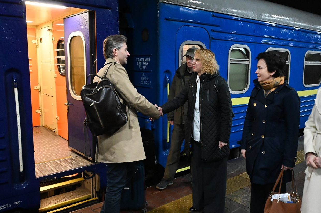German, Lithuanian foreign ministers arrive in Kyiv