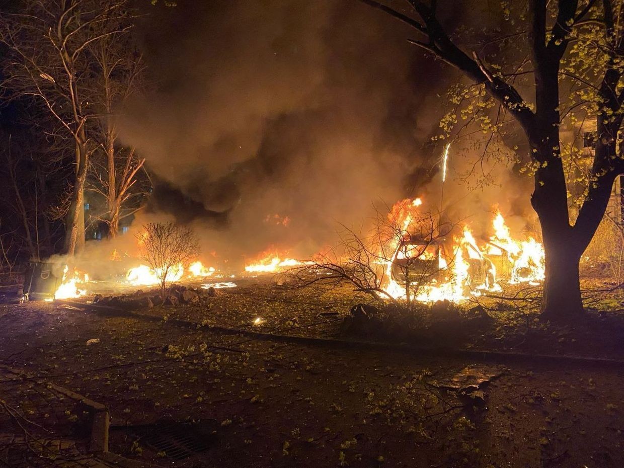 Russia attacks Dnipro with drones, injuring at least 15