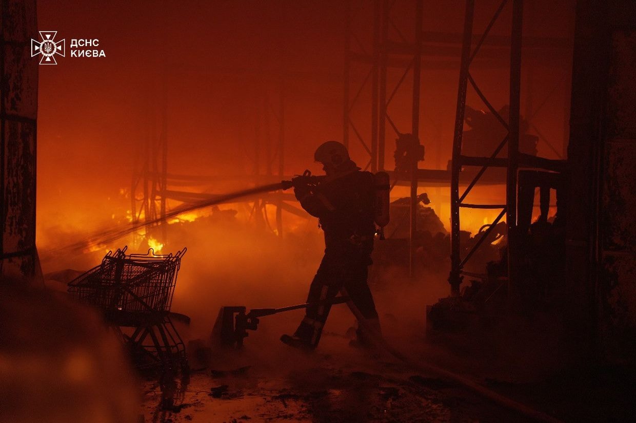 Fires, injuries reported after Russian drone attack on Kyiv