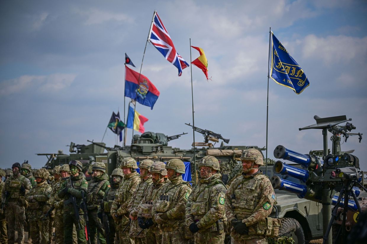NATO forces after Exercise Steadfast Dart 2025 at the Smardan Training Area in southeastern Romania on Feb. 19, 2025.