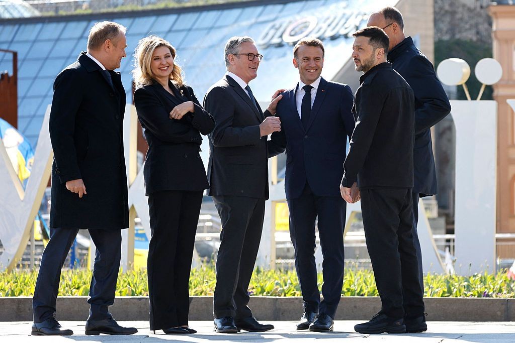 Macron, Starmer, Merz, Tusk arrive in Kyiv for talks with Zelensky