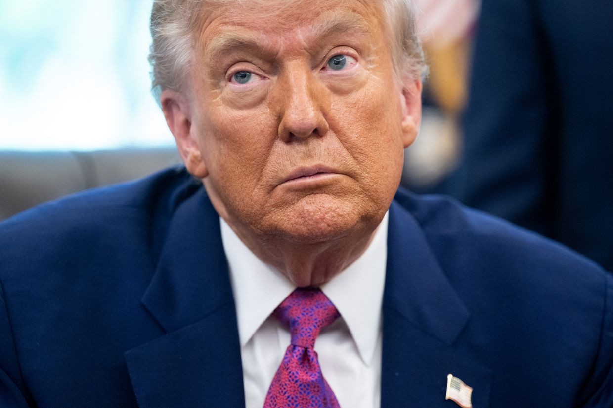US President Donald Trump in the Oval Office of the White House in Washington, DC, on June 10, 2025.