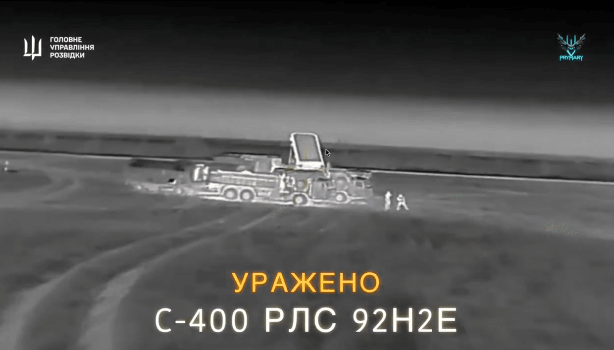 Ukrainian drones strike Russian S-400 air defense system in occupied Crimea, HUR says