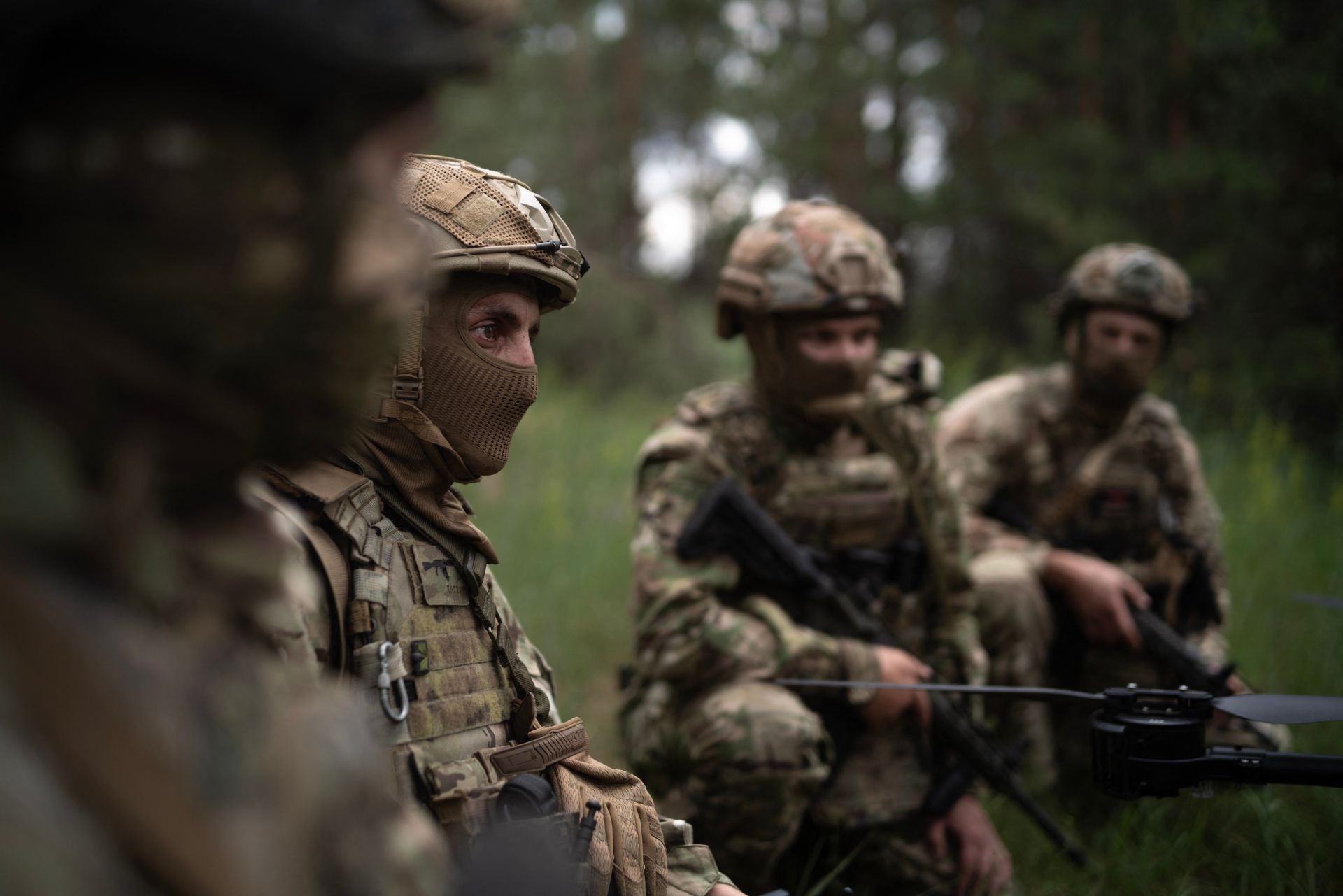 Ukrainian soldiers in Dnipropetrovsk Oblast, Ukraine, on June 14, 2025, amid the Russian invasion of Ukraine.