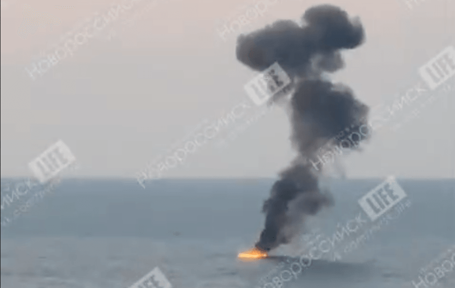 The Russian city of Novorossiysk in Krasnodar Krai reportedly came under a drone attack overnight on July 6, 2025. (Astra/Screenshot)
