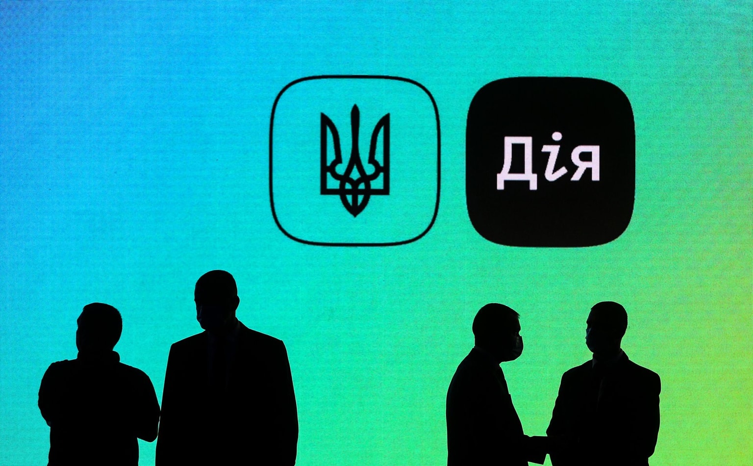 Diia app logo during the Diia Summit in Kyiv, Ukraine, on Oct. 5, 2020.