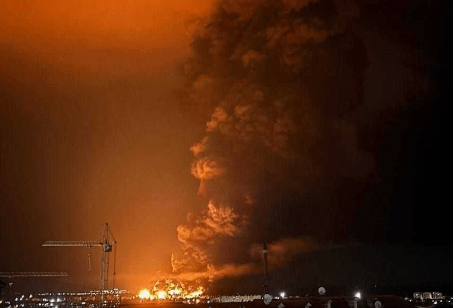 'At least 5 tanks hit' — Ukrainian drones spark massive blaze at Russia's largest oil terminal in occupied Crimea, source confirms