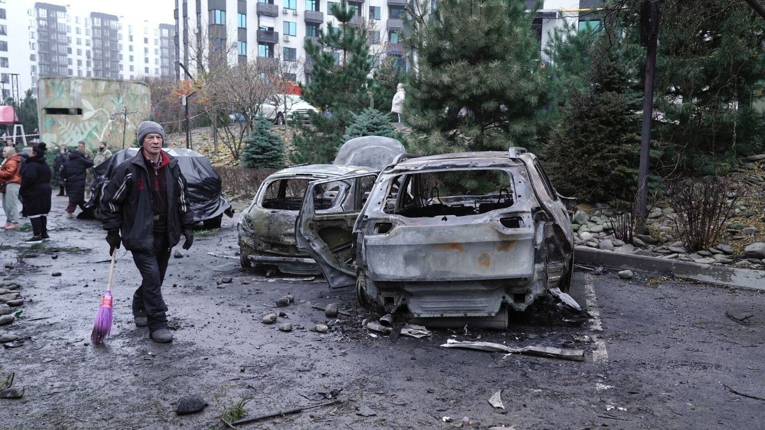 1 killed, 15 injured in Kyiv during mass Russian missile, drone strikes on residential buildings