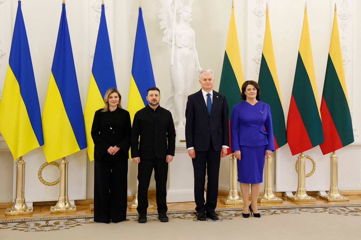 Zelensky meets Lithuania’s president as country pledges nearly 100 generators for Ukraine amid Russian strikes