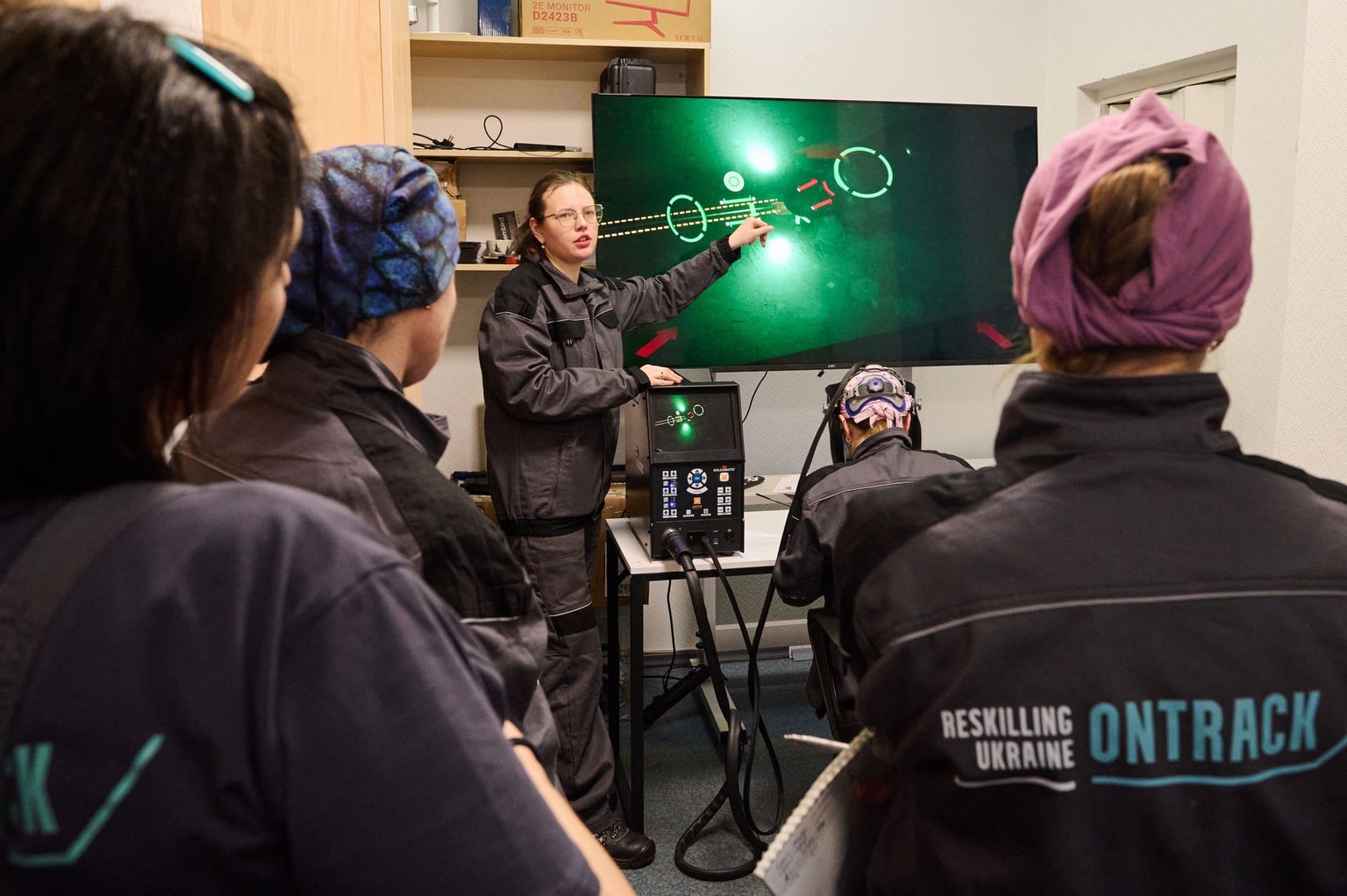 KSE ProfTech students attend welding training classes at the KSE ProfTech facility in Kyiv, Ukraine, on Feb. 25, 2026.