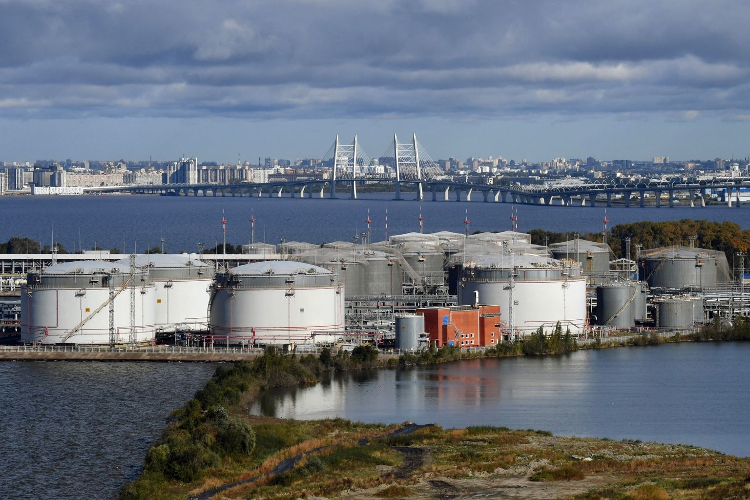 An oil terminal in Saint Petersburg, Russia, on Sept. 26, 2025.