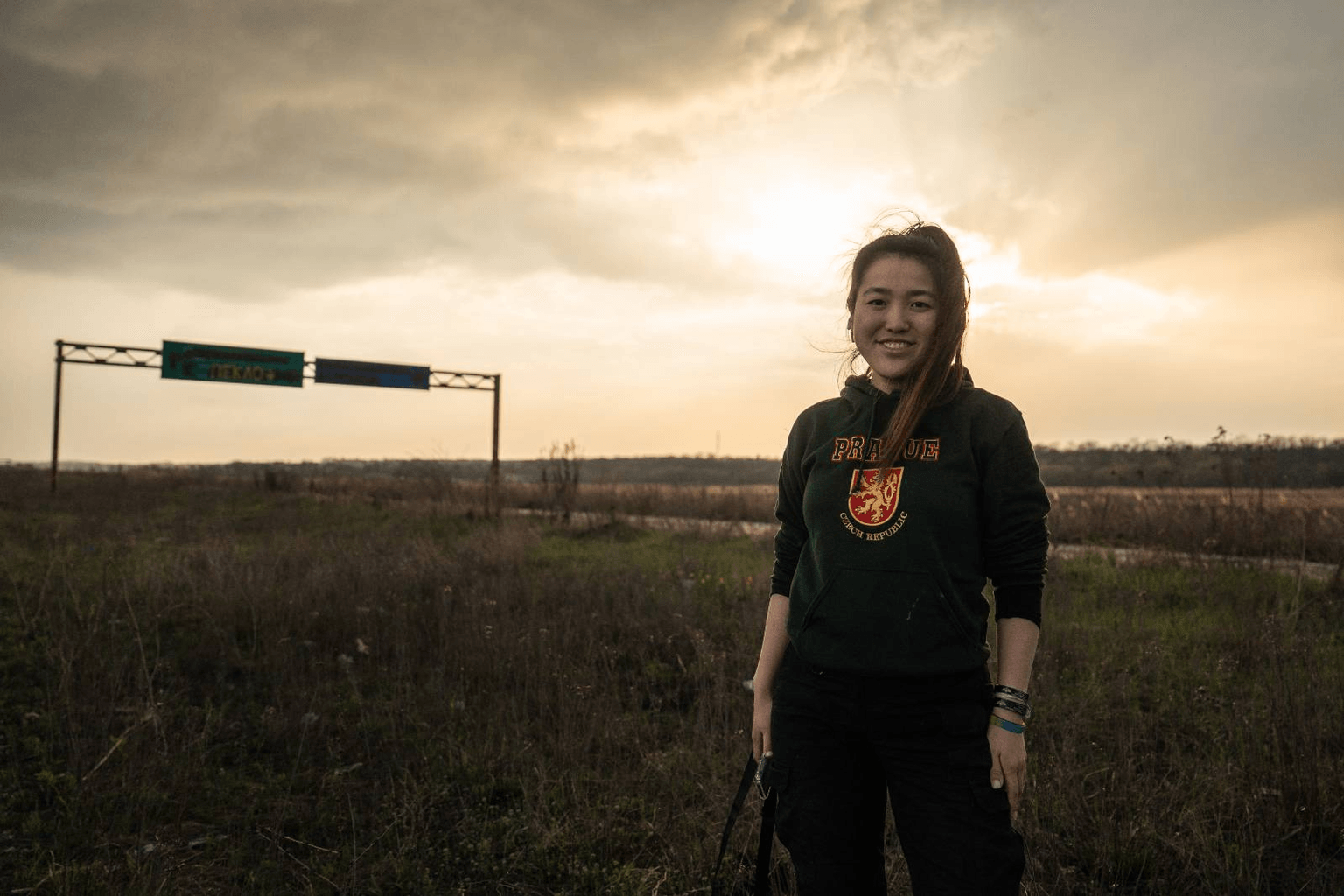 The Kyiv Independent reporter Asami Terajima In Zaporizhzhia Oblast, April 2026. Credit: Patryk Jaracz