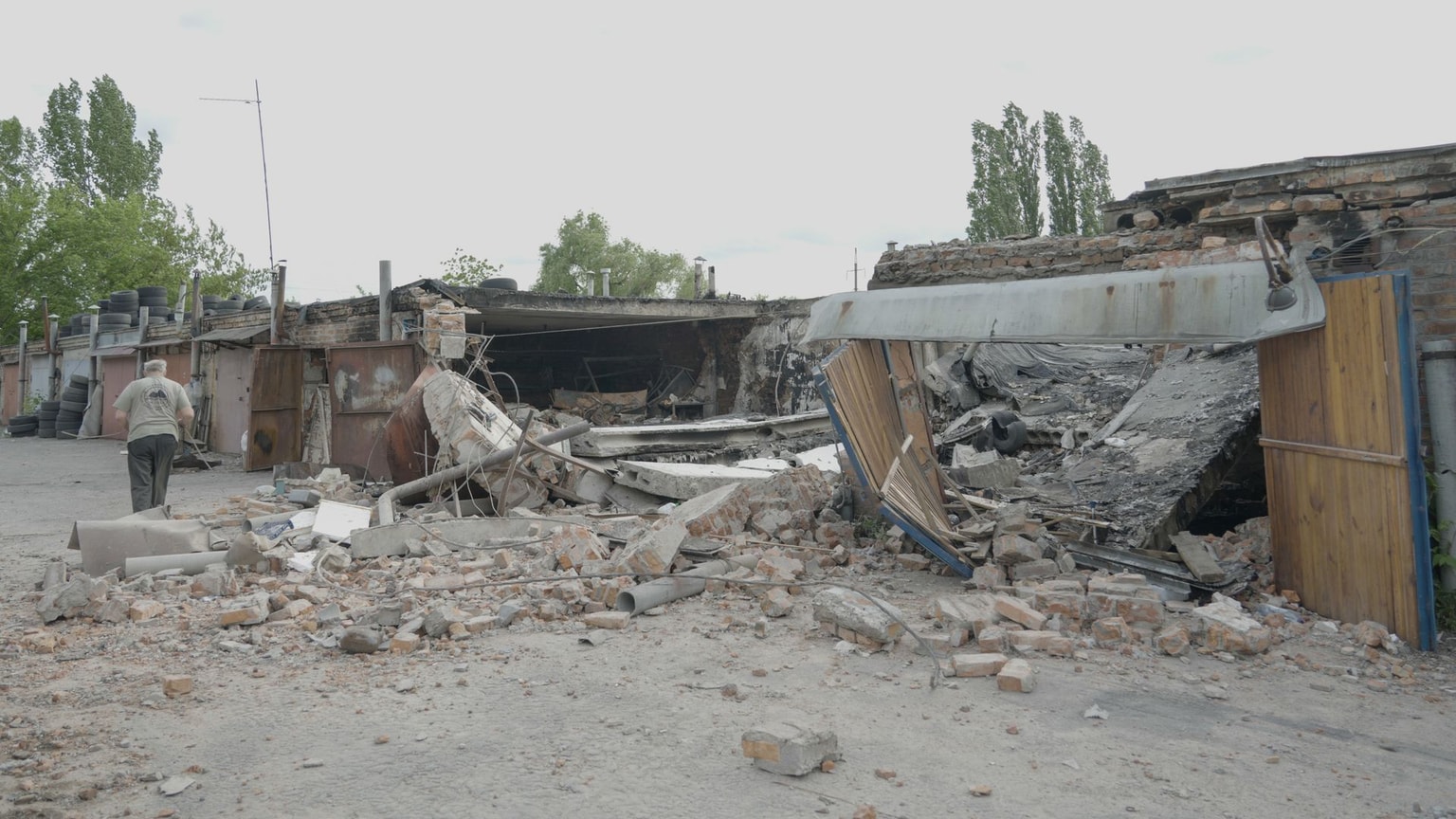 The impact site of an Oreshnik ballistic missile strike in Bila Tserkva, Kyiv Oblast, Ukraine, on May 25, 2026.