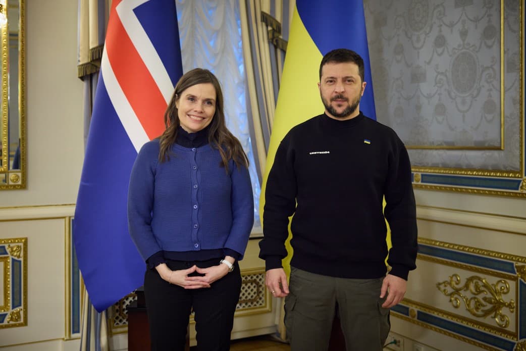 Iceland's PM visits Kyiv, meets with Zelensky