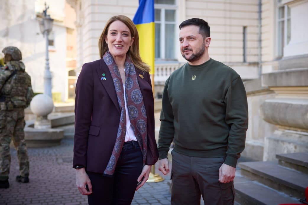 Zelensky meets with European Parliament President in Lviv