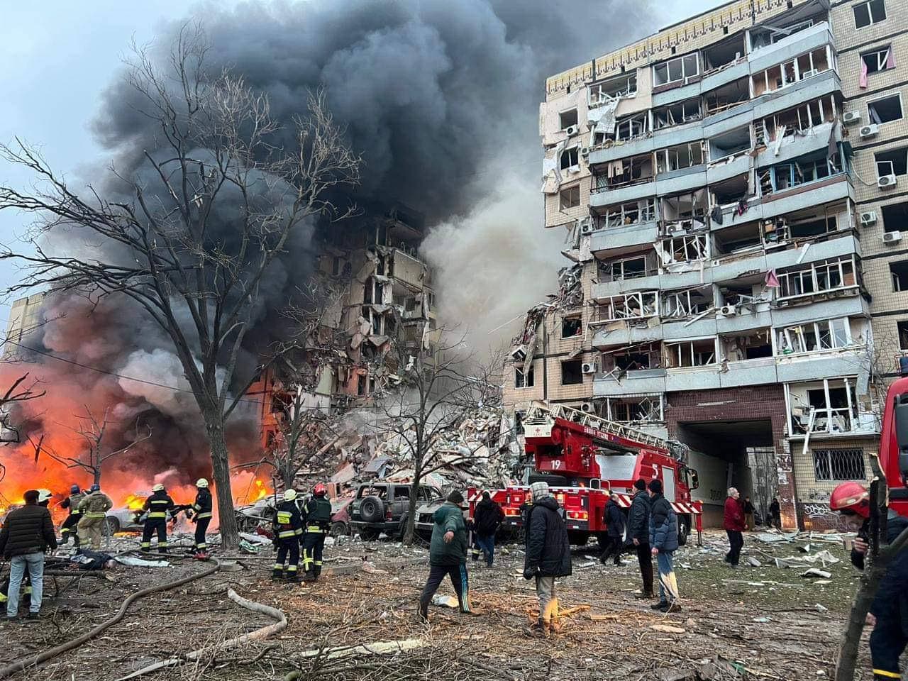 Governor: 10 people injured in Russian missile strike on residential building in Dnipro
