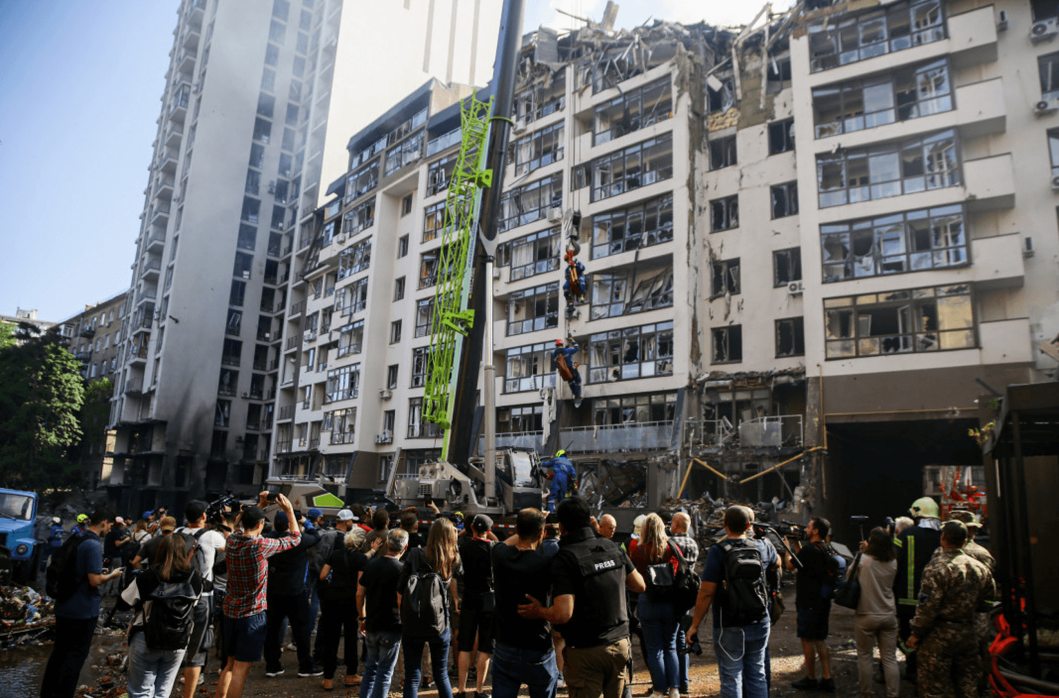 Kyiv residents lose their homes after latest missile strike
