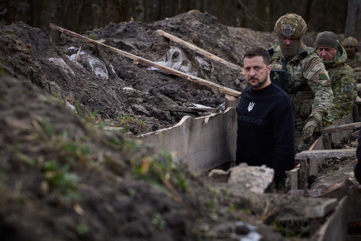 Ukraine war latest: Zelensky, EU leaders visit Bucha on liberation anniversary, honor massacre victims