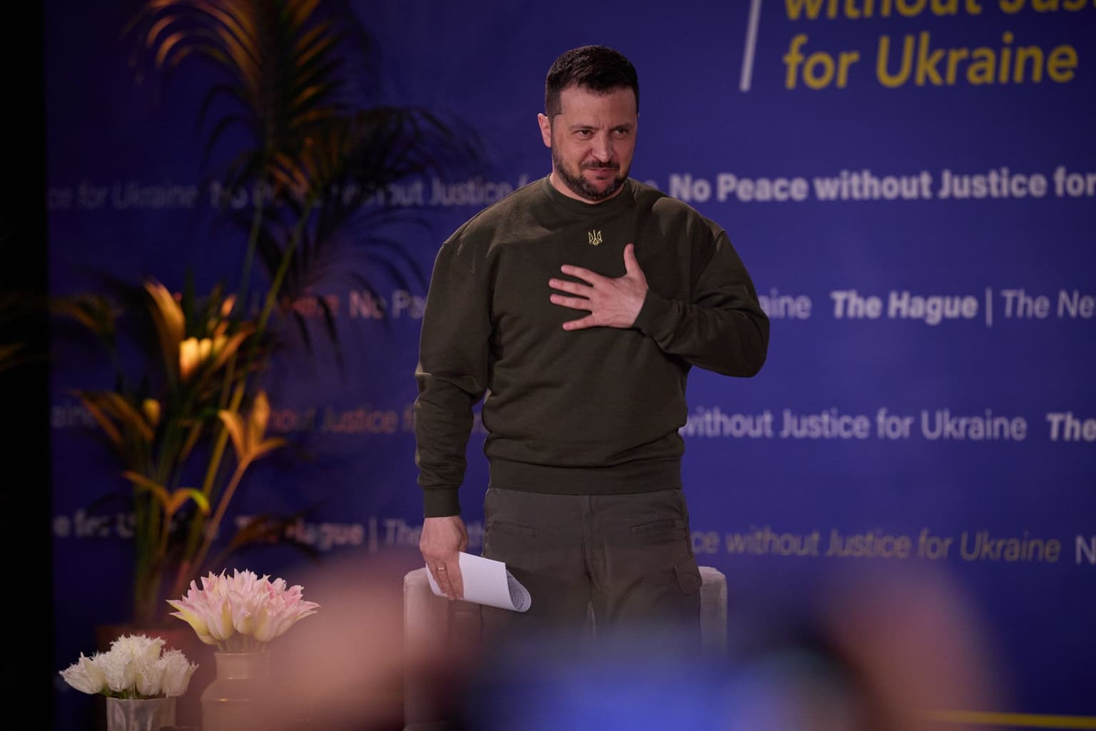 Ukraine war latest: Zelensky in The Hague calls for special tribunal; Drone shot down over Kyiv