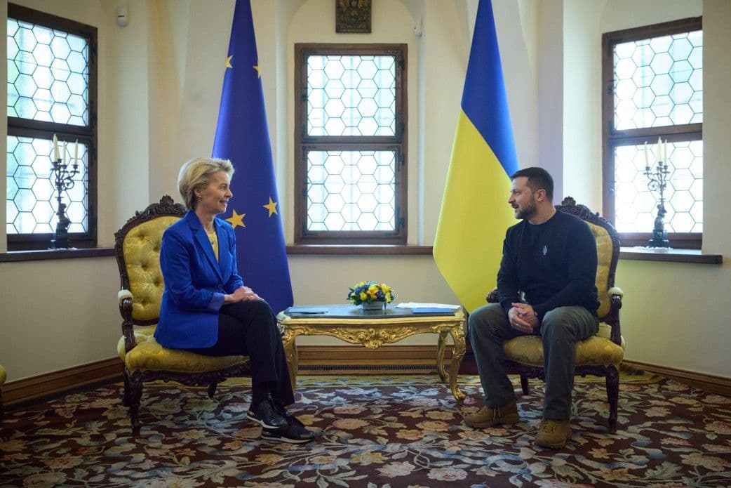 EU chief, Zelensky meet in Kyiv on Europe Day