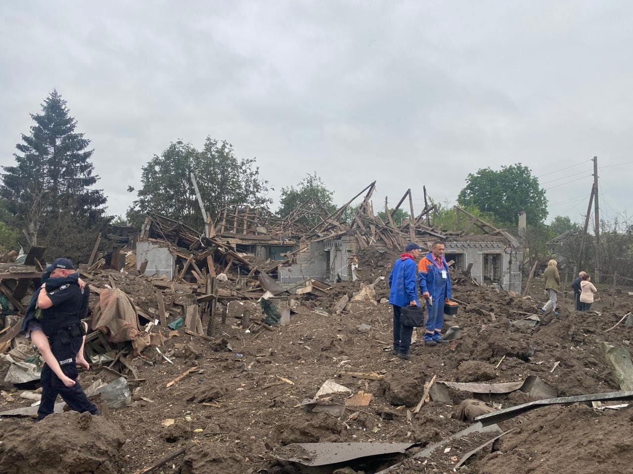 The aftermath of the Russian missile strike in Donetsk Oblast, June 14, 2023. (Source: Governor Pavlo Kyrylenko/Facebook)