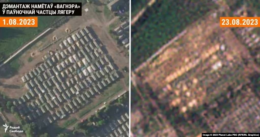 Media: Satellite images show Wagner camp in Belarus being dismantled