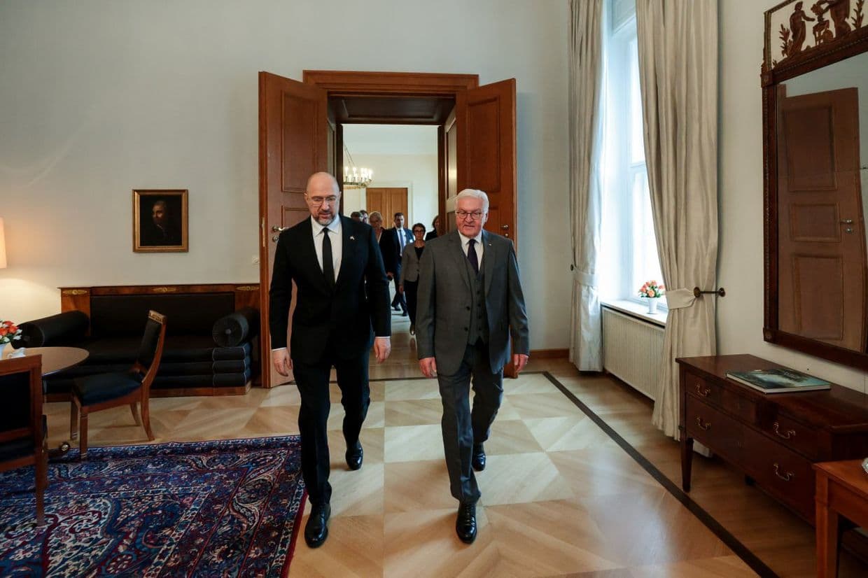 PM Shmyhal meets with German President Steinmeier to discuss aid, air defense