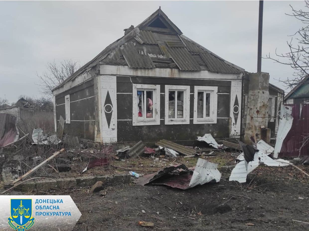 Russian attacks in Donetsk Oblast kill 1, injure 2